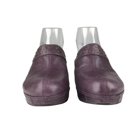 Easy Spirit Womens Purple Payden Leather Slip On Block Heels Mule‎ Size US 7.5 M - Picture 3 of 11